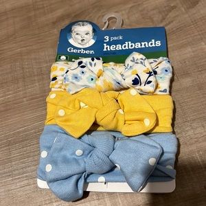 Gerber Baby Girl Headbands, 3-Pack, One Size